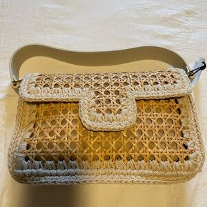 Elegant Tan Woven Women's Bag
